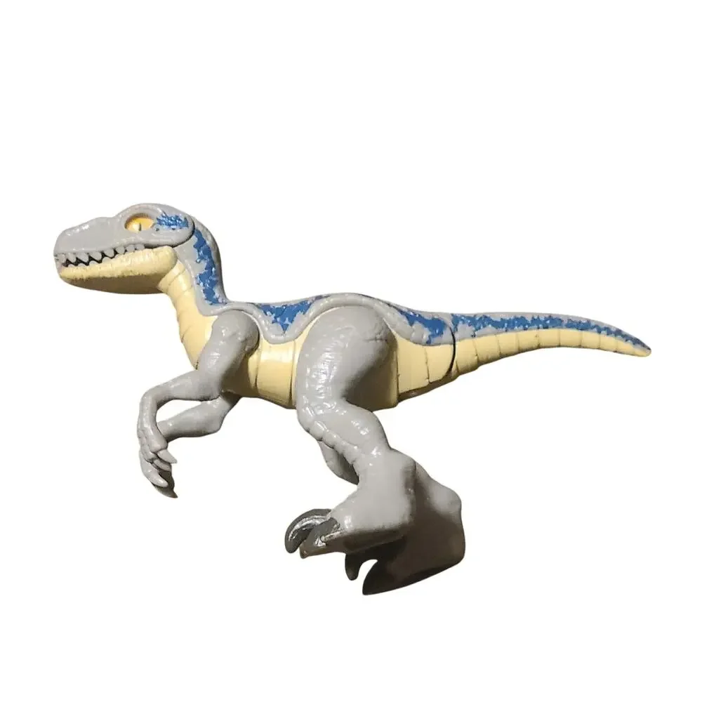 Imaginext Dinosaur: Blue Velociraptor Raptor From Jurassic Park World Hauler Set